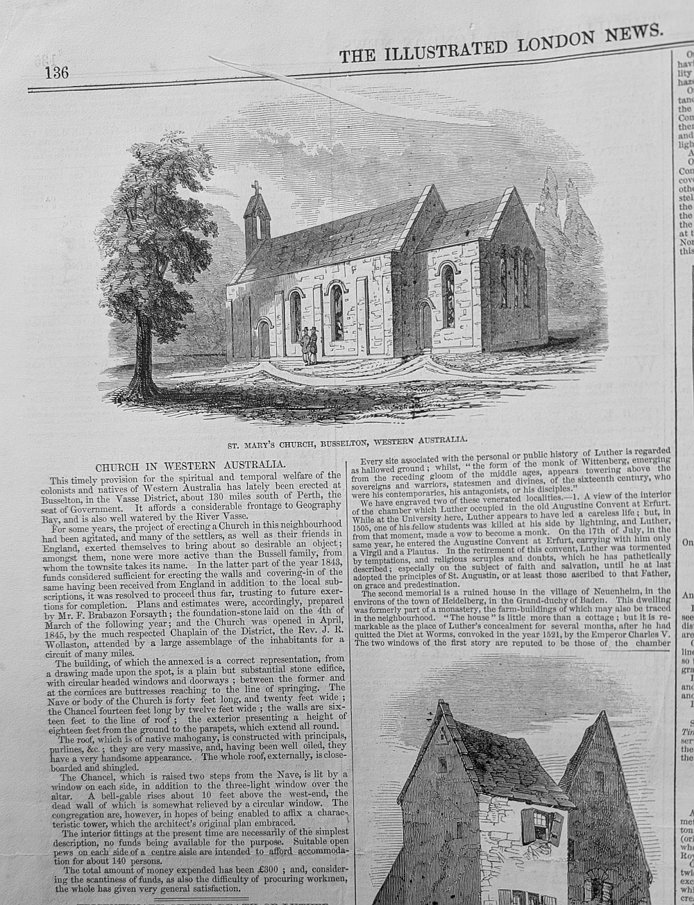 st mary's church Busselton 1846